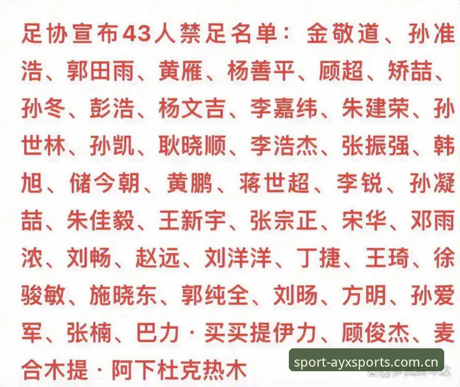 中国足协第三批禁足名单深度分析：17人终身禁赛，48人遭重罚背后的行业警示